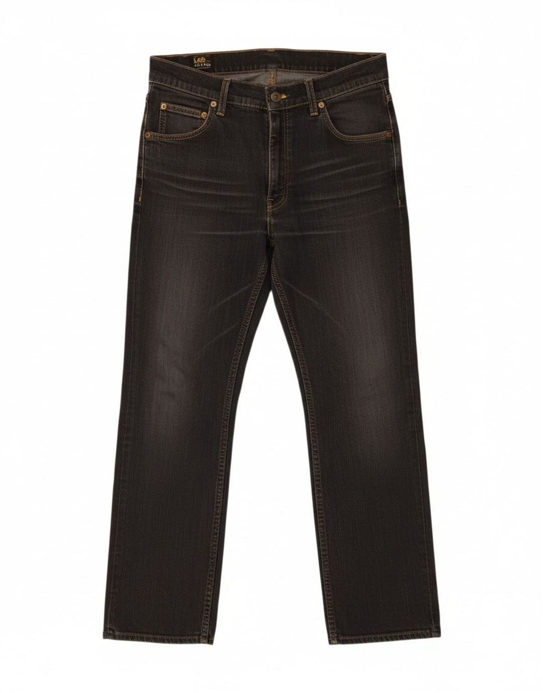 LEE Womens Straight Jeans W31 L25 Grey Cotton