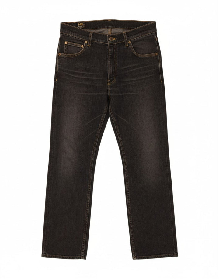 LEE Womens Straight Jeans W31 L25 Grey Cotton