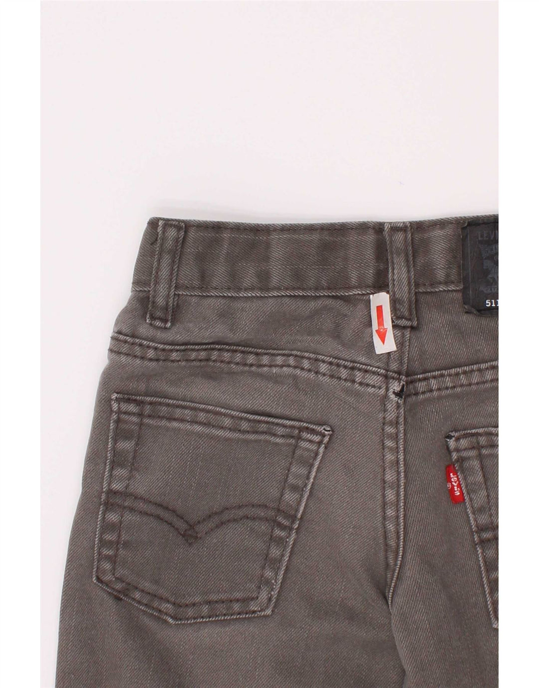 Levi's Boys 511 Потертые узкие джинсы 4–5 лет W22 L18 Серый хлопок