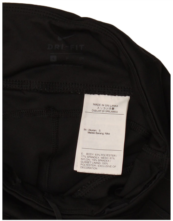 Женские леггинсы Nike Dri Fit UK 8, маленькие черные полиэстер