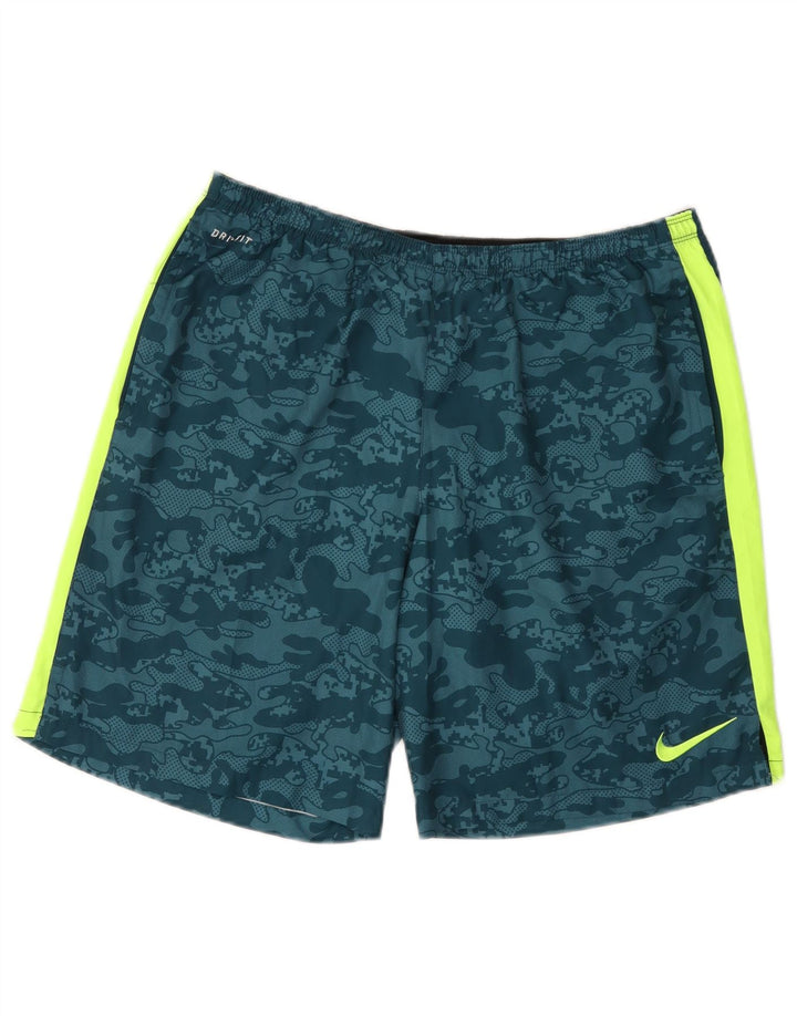 Мужские спортивные шорты Nike Dri Fit, большой синий камуфляжный полиэстер