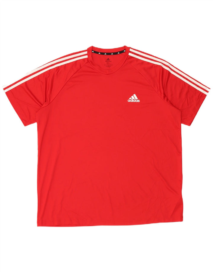 Adidas Мужская футболка Aeroready Top 2XL Красный полиэстер