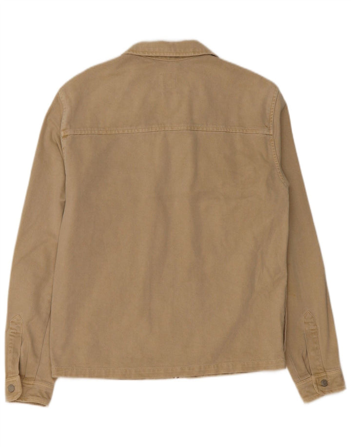 Мужская джинсовая куртка свободного покроя Zara UK 38, хлопок среднего цвета хаки
