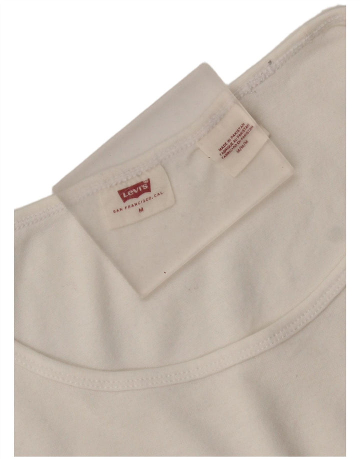 Женская укороченная футболка Levi's Top UK 12, средний белый