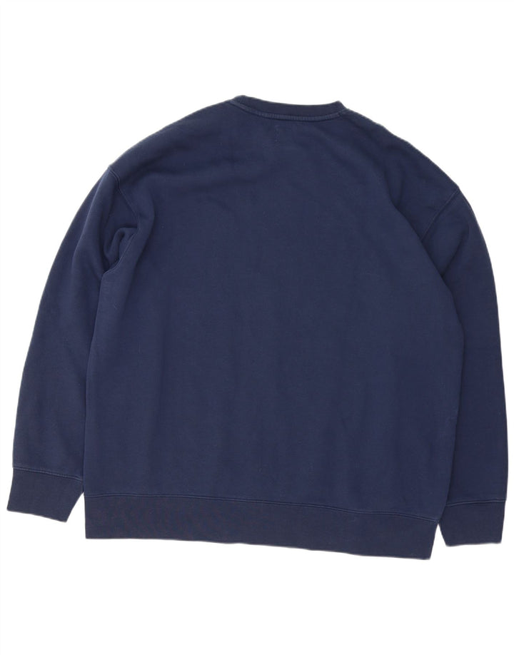 Мужской свободный свитер с рисунком Levi's, джемпер XL, темно-синий, хлопок