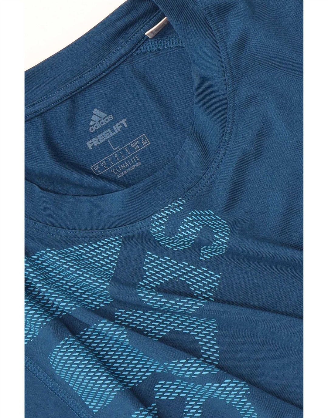 Мужская футболка с рисунком Adidas Climalite, большая синяя