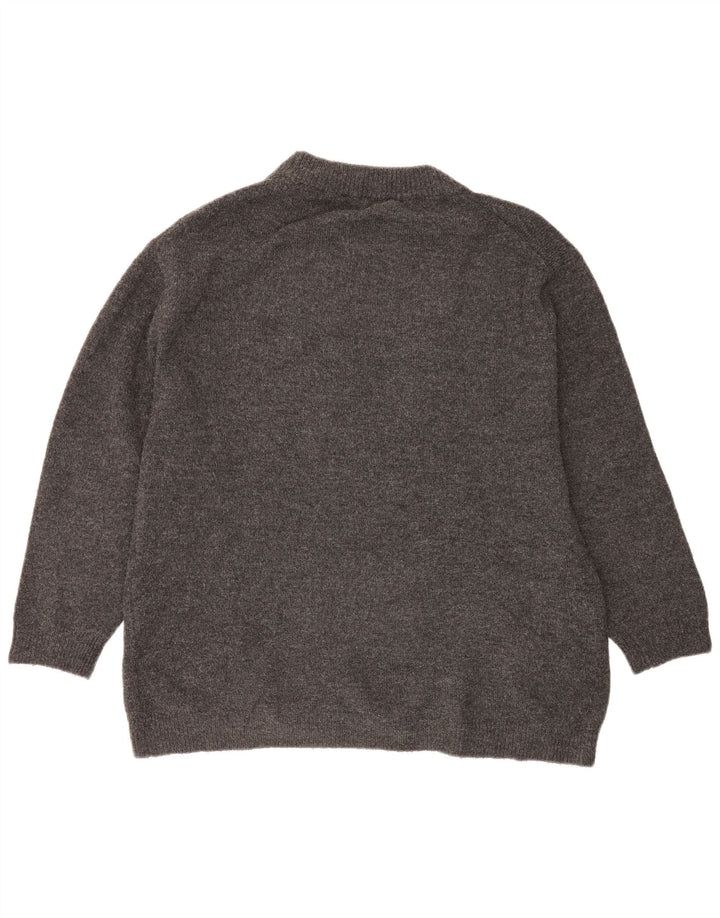 Женский свободный джемпер с круглым вырезом Zara UK 14, средний серый цвет