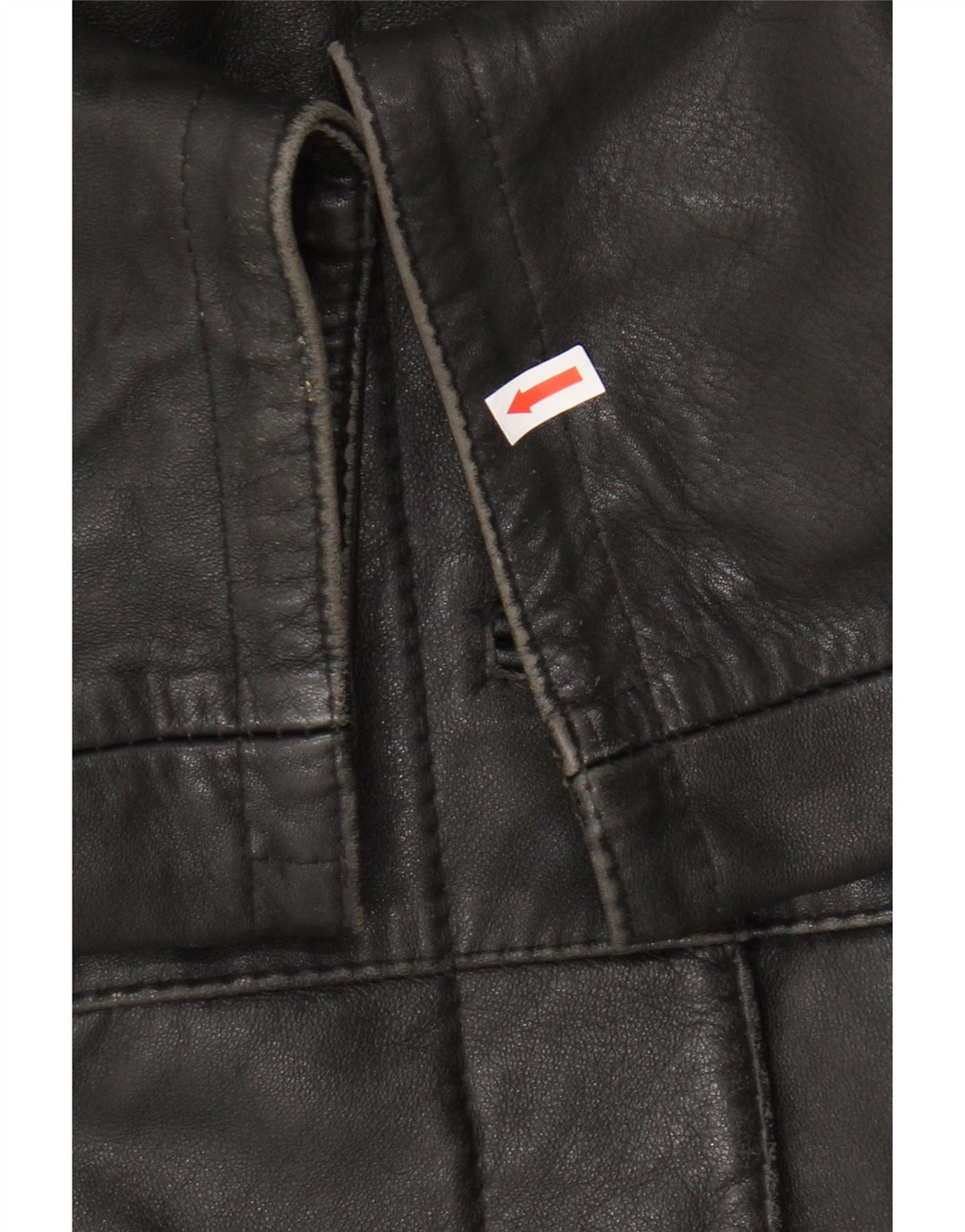 VINTAGE Womens Leather Coat UK 20 2XL Black Vintage Vintage and Second-Hand Vintage from Messina Hembry 