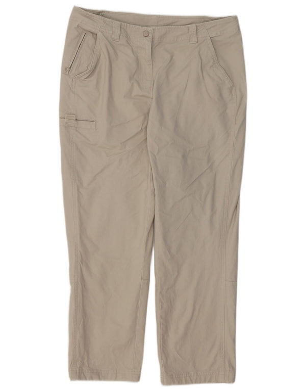 Женские прямые брюки карго L.L.BEAN для миниатюрных размеров США 14 XL W34 L28 Бежевые