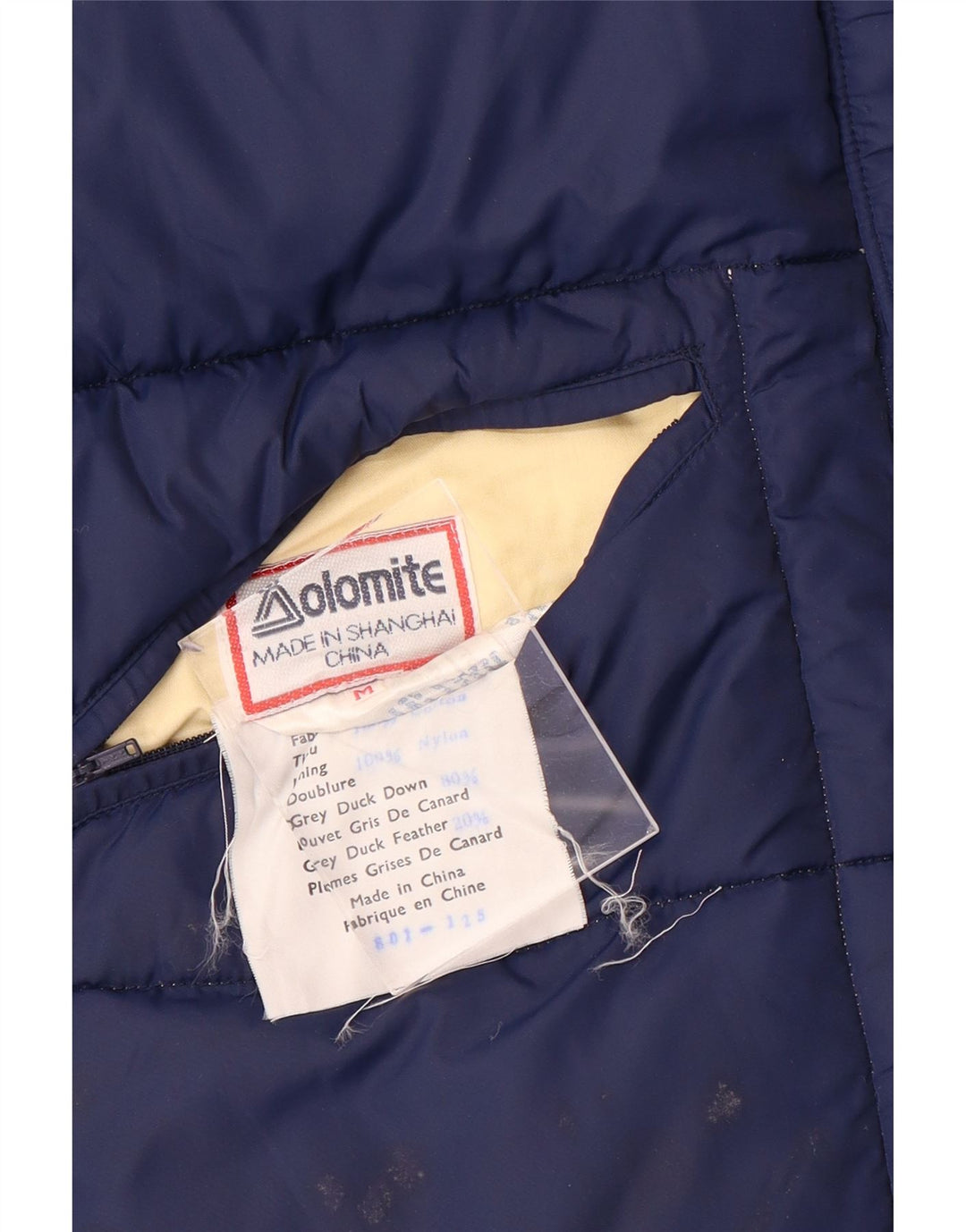 Мужской двусторонний жилет с подкладкой Dolomite UK 38, средний темно-синий хлопок