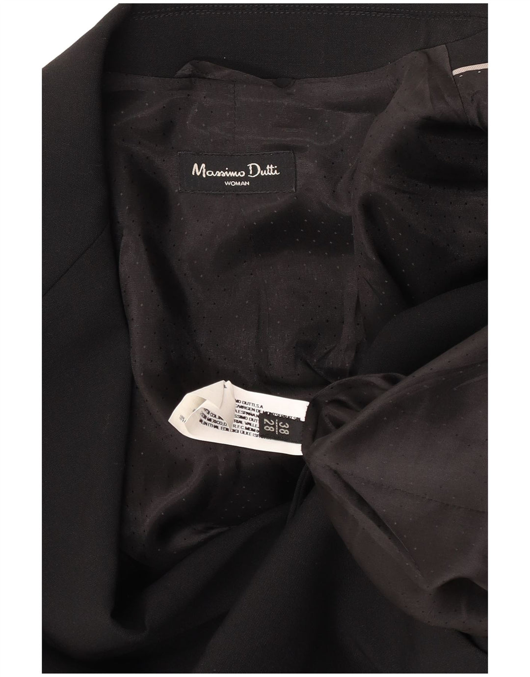 Женский пиджак на 1 пуговице Massimo Dutti EU 38, маленький, черный, шерстяной