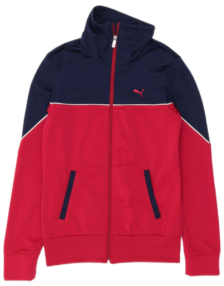 Женский спортивный костюм Puma, верхняя куртка UK 8, маленький розовый полиэстер с цветными блоками