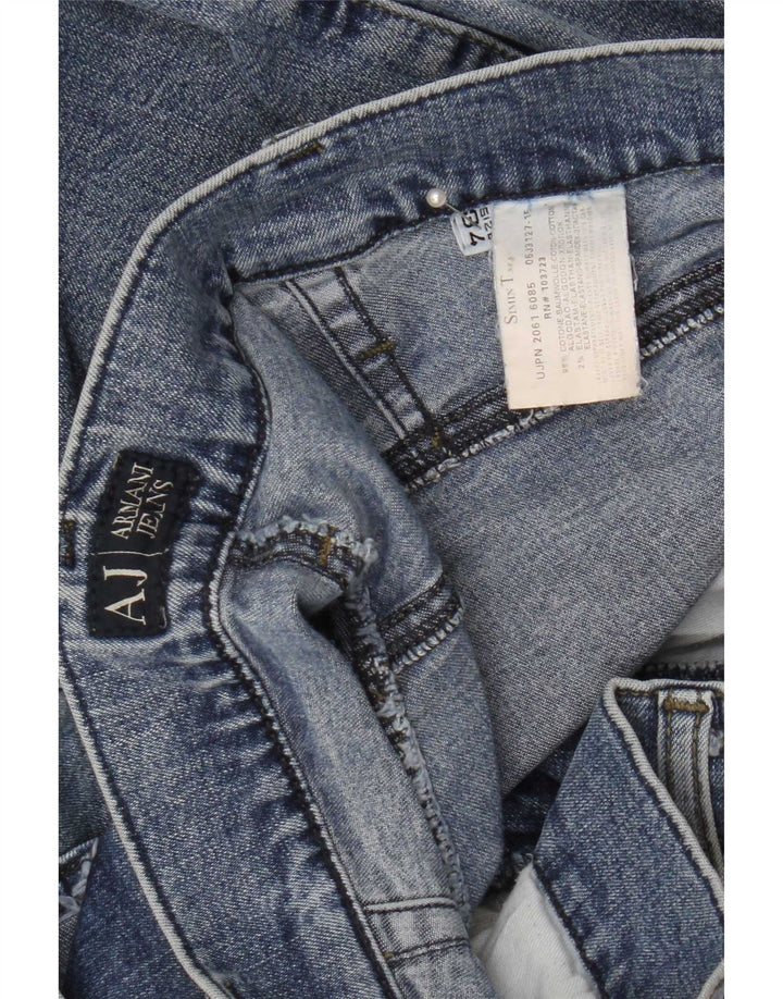 Мужские прямые джинсы Armani W34 L30 синие, хлопок