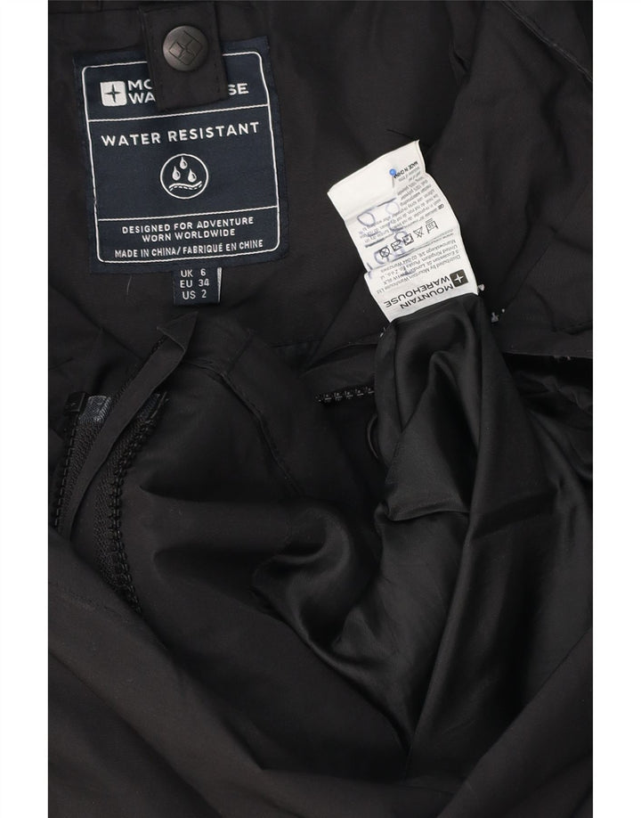 Женская дождевик с капюшоном Mountain Warehouse UK 6 XS, черный полиэстер