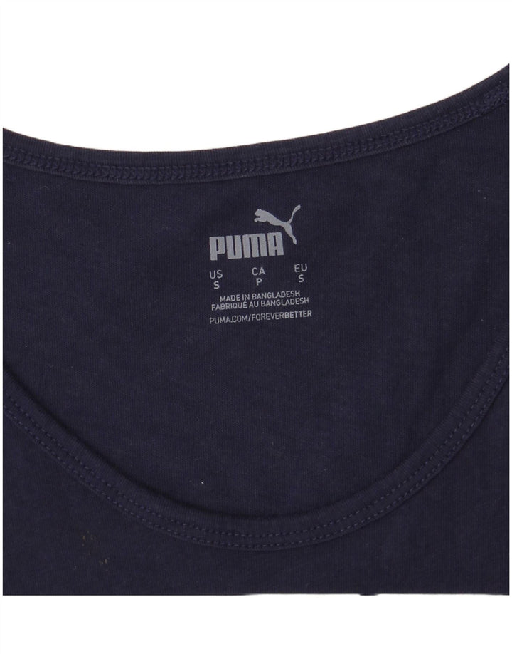 Мужской жилет с рисунком PUMA, маленький, темно-синий
