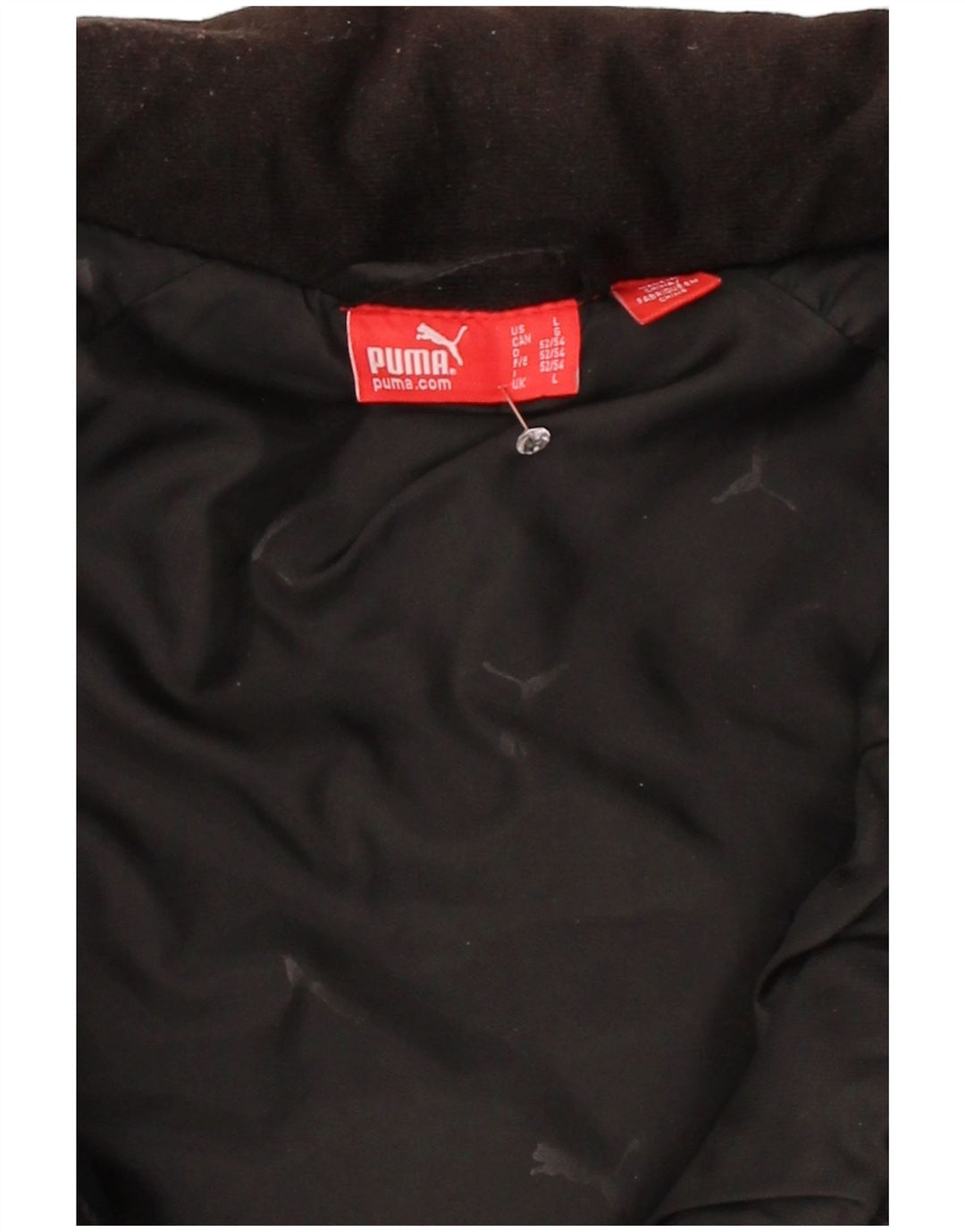 PUMA Mens Padded Jacket UK 40 Large Black Colourblock