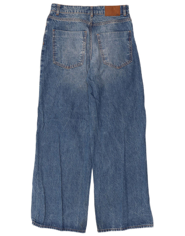 Женские широкие джинсы Zara EU 36 XS W26 L31 синие