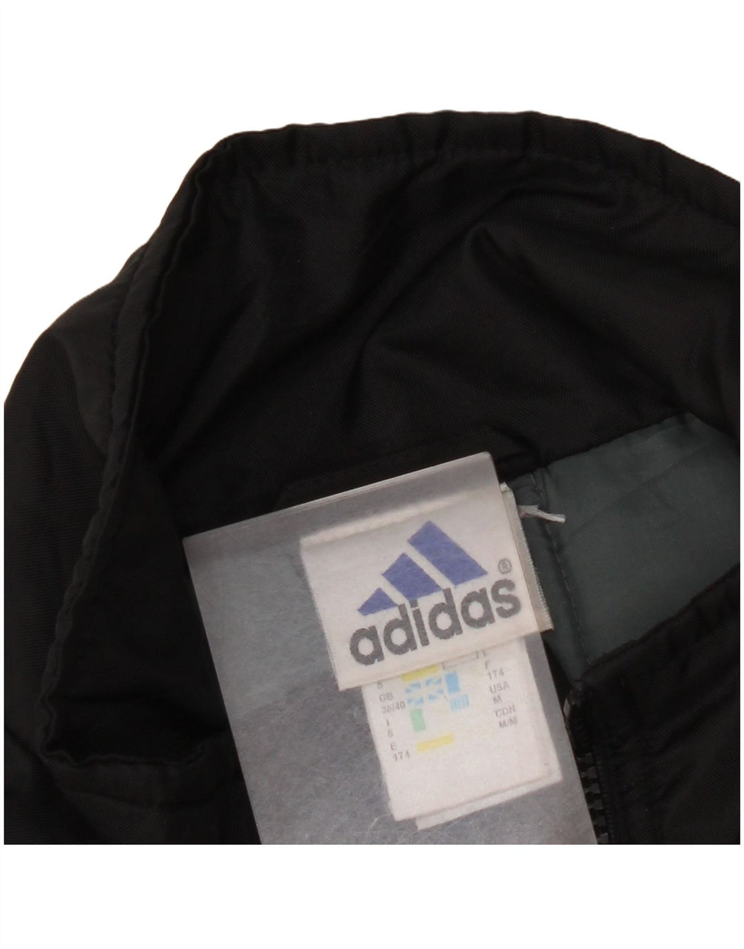 Мужская ветровка Adidas с графическим рисунком UK 38/40, средний черный полиамид