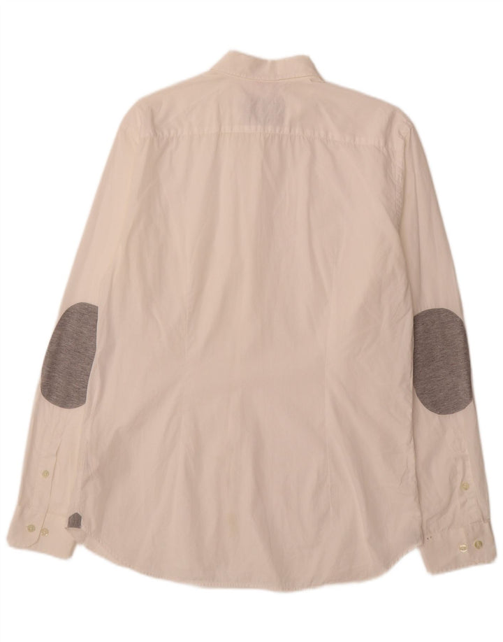 CERRUTI 1881 Mens Shirt XL White Colourblock Cotton