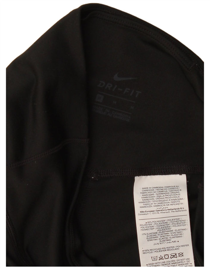 Женские леггинсы-капри NIKE Dri Fit UK 12, средний черный полиэстер