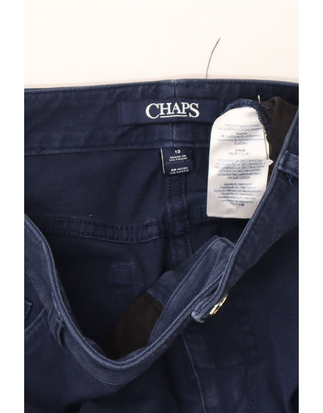 Женские прямые джинсы Chaps США 12, большие W32 L28, темно-синие, хлопковые