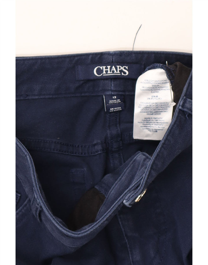 Женские прямые джинсы Chaps США 12, большие W32 L28, темно-синие, хлопковые