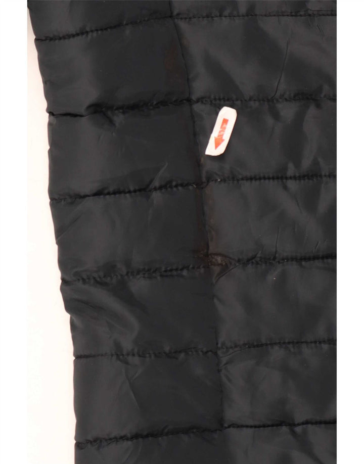 Мужская стеганая куртка с капюшоном Jack & Jones UK 36, маленькая, черный, полиэстер