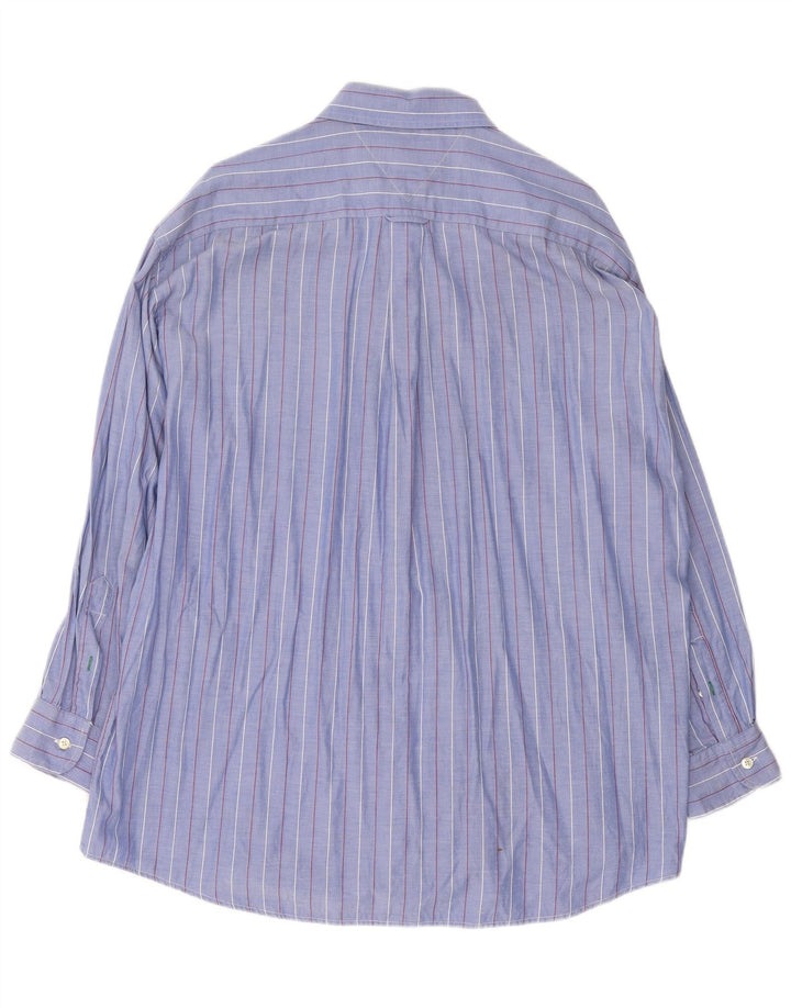 Мужская рубашка Tommy Hilfiger, размер 16, 1/2, большая синяя полоска, хлопок