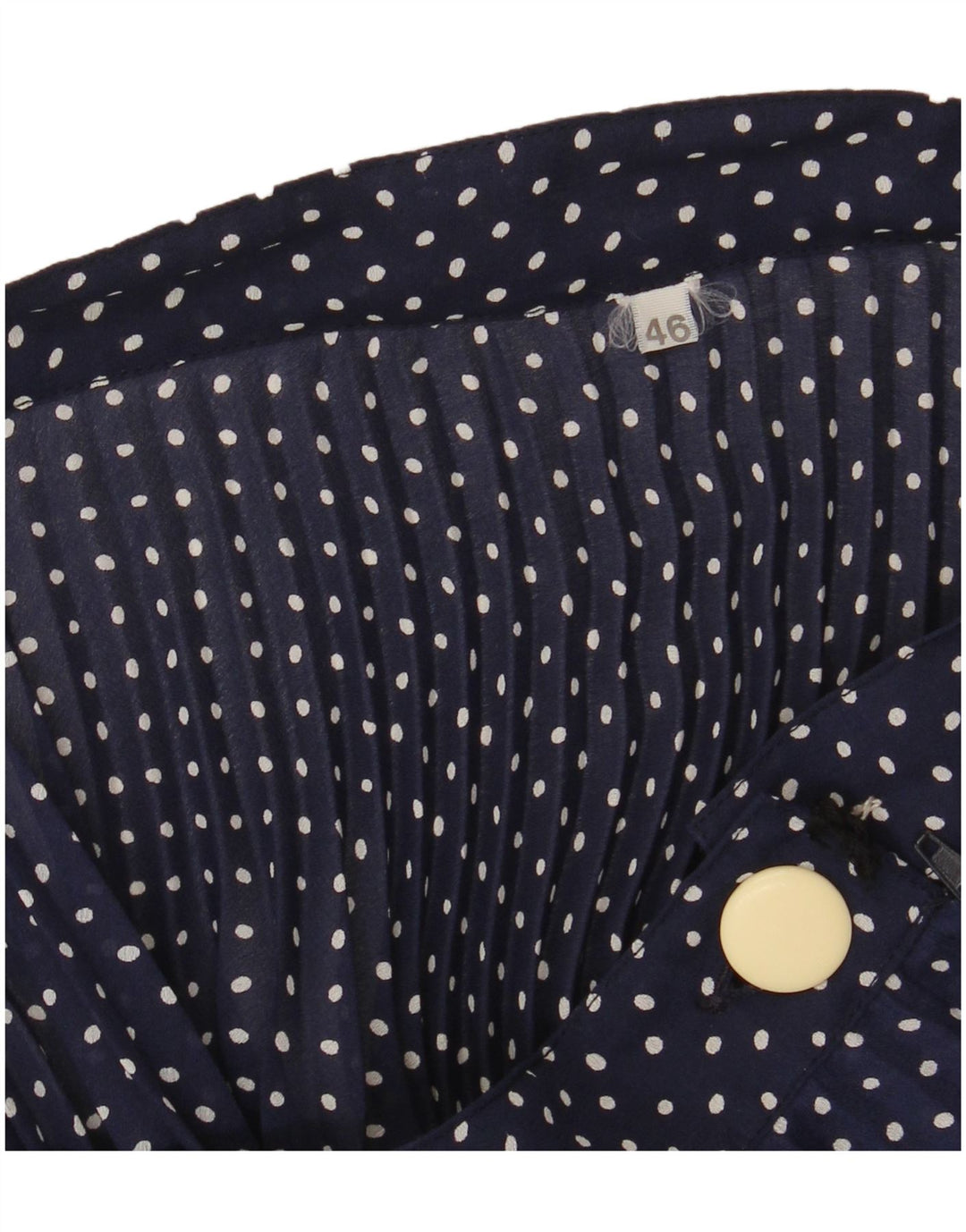 VINTAGE Женская расклешенная юбка IT 46 Large W30 Темно-синий в горошек