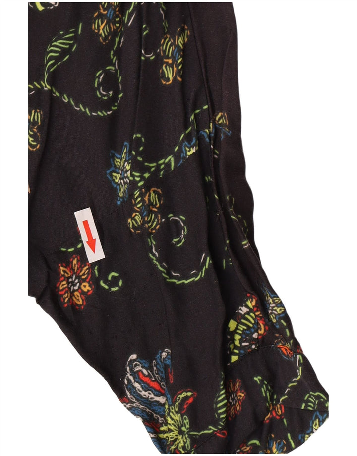Женская туника Desigual UK 12, средний черный с цветочным принтом