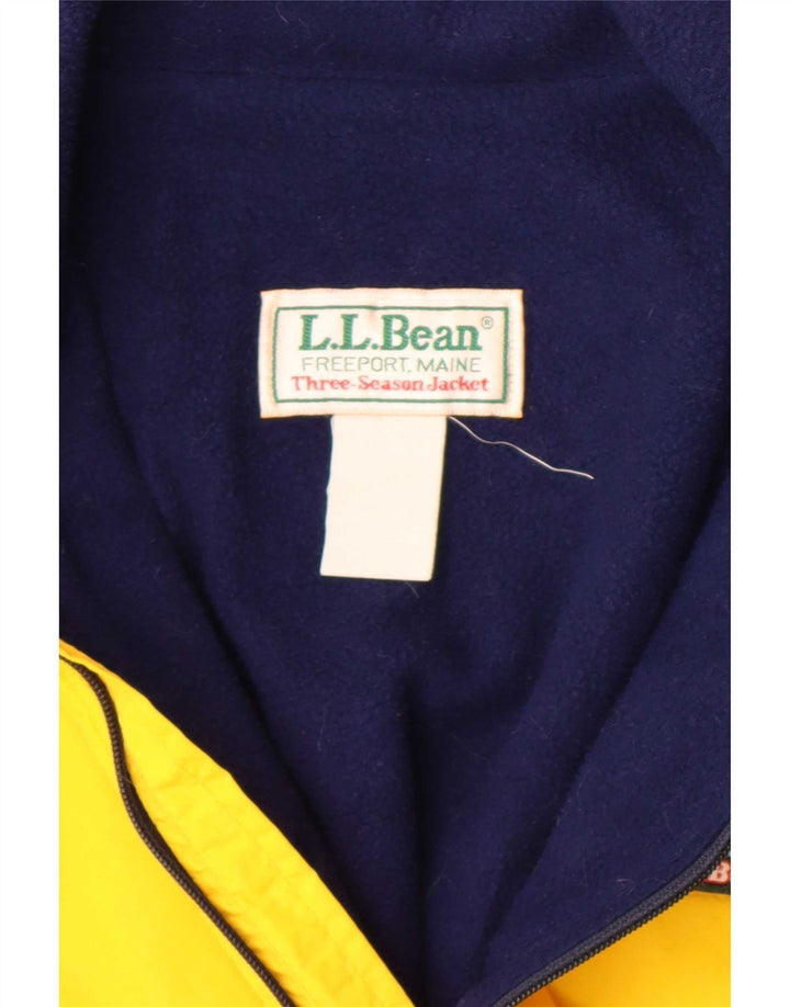 Мужская куртка-бомбер L.L.Bean UK 42 XL Желтая с цветными блоками