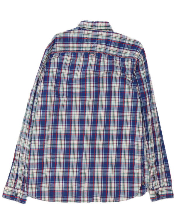 Мужская рубашка Tommy Hilfiger 2XL, синяя клетка, хлопок