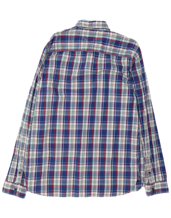 Мужская рубашка Tommy Hilfiger 2XL, синяя клетка, хлопок