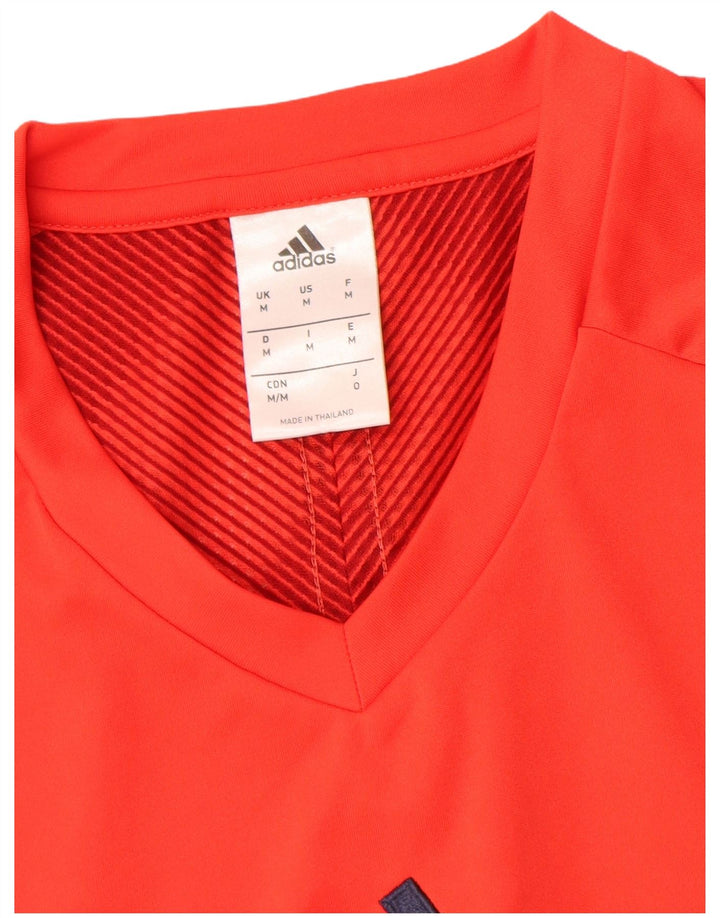 Мужская футболка Adidas с рисунком Irish Clare, топ среднего красного цвета из полиэстера