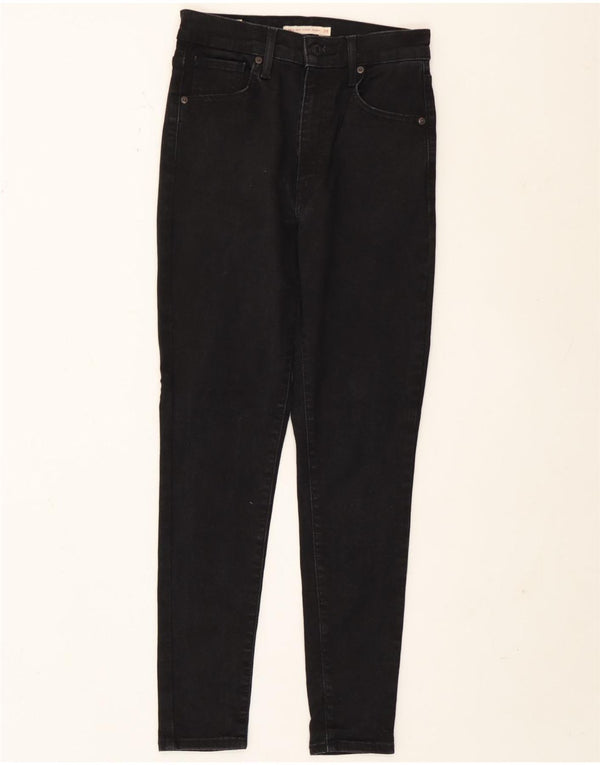 Levi's Womens Mile High Super Skinny Jeans W29 L28 Black Cotton