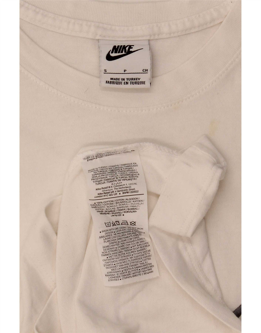 Мужская футболка с рисунком Nike, маленький белый хлопок