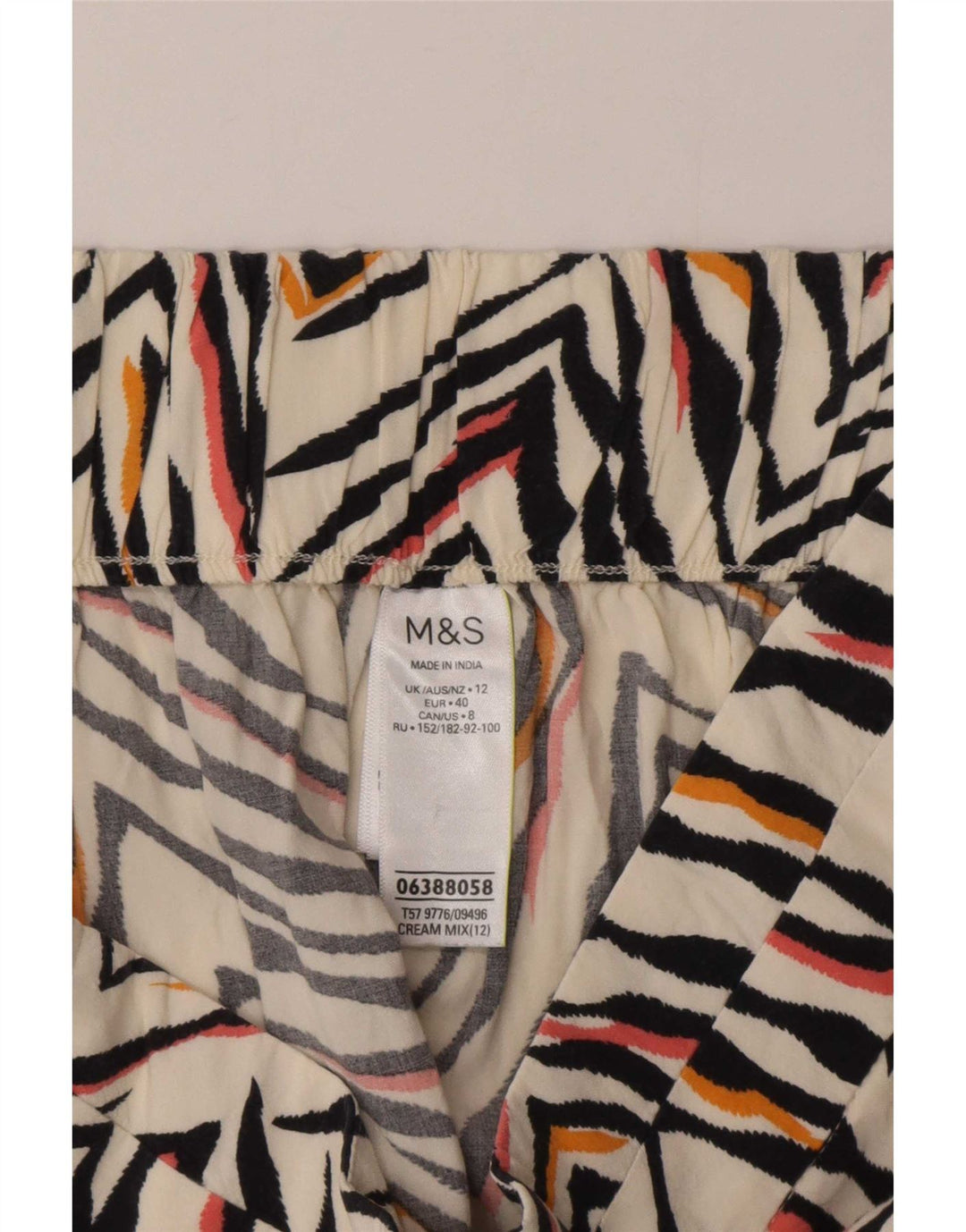 Женские повседневные шорты Marks & Spencer UK 12 Medium W30 Off White