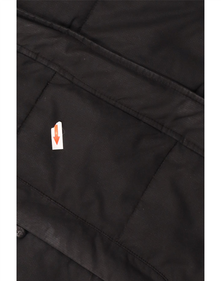 Женское стеганое пальто с капюшоном Jack Wolfskin UK 12/14, средний черный полиэстер