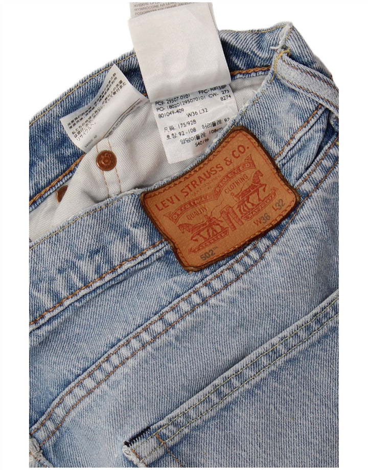 Мужские зауженные джинсы Levi's 502 W36 L32 синие, хлопок