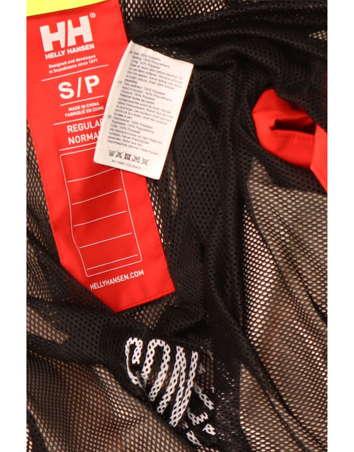 Мужская дождевик с капюшоном HELLY HANSEN, Великобритания, 36, маленькая, красная, с цветными блоками