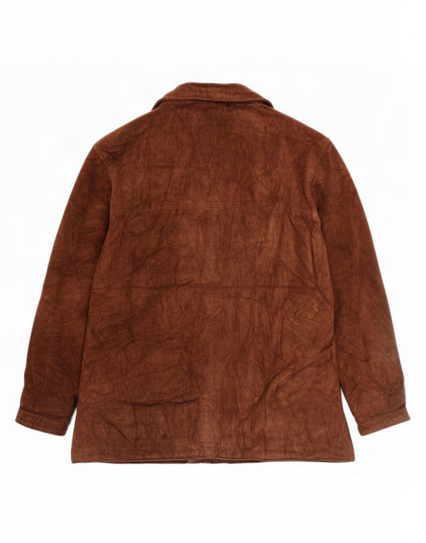 Винтажная женская замшевая куртка оверсайз IT 42 Medium Brown