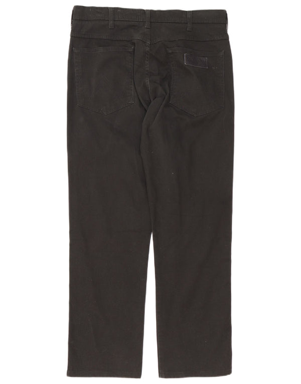 Мужские эластичные прямые повседневные брюки Wrangler Arizona W35 L34, черный хлопок