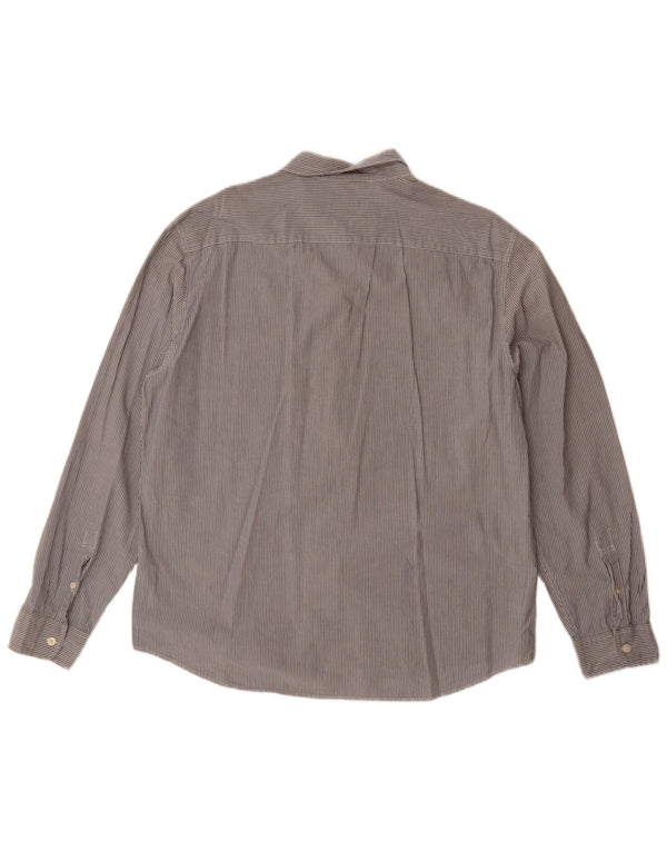 Мужская рубашка приталенного кроя JACK WILLS XL, серая, хлопковая в тонкую полоску