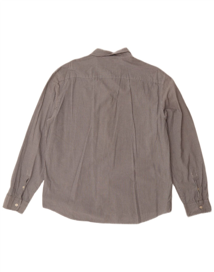 Мужская рубашка приталенного кроя JACK WILLS XL, серая, хлопковая в тонкую полоску