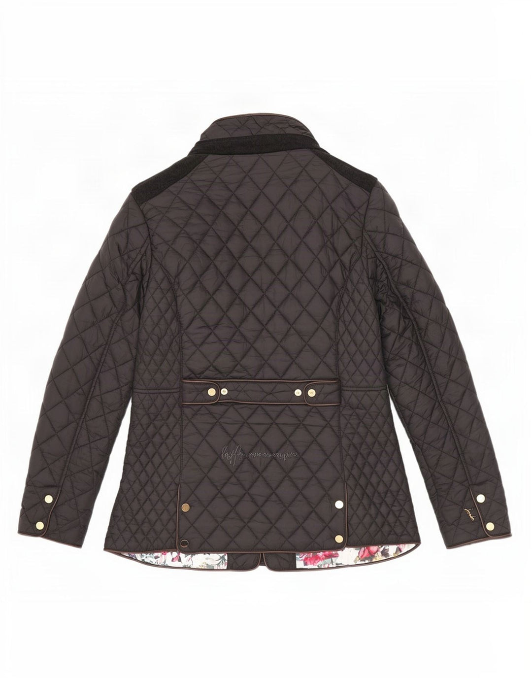 Женская стеганая куртка Joules UK 12 Medium Black Полиамид