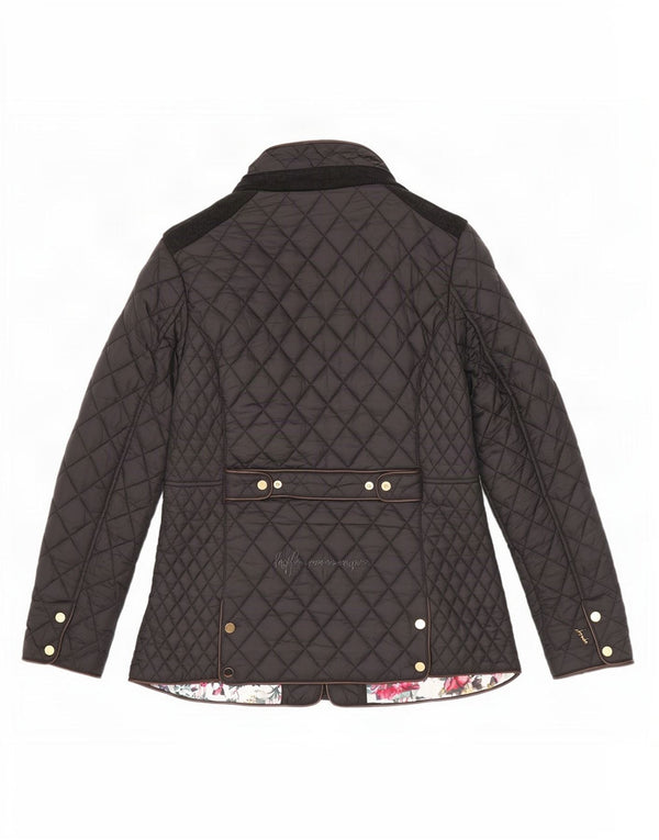 Женская стеганая куртка Joules UK 12 Medium Black Полиамид
