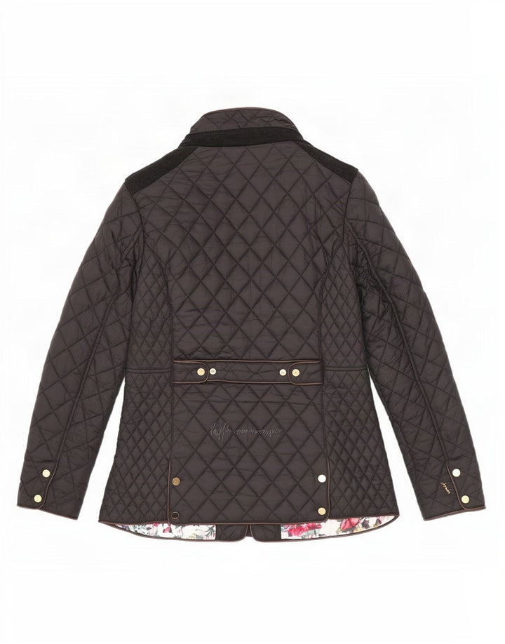 Женская стеганая куртка Joules UK 12 Medium Black Полиамид
