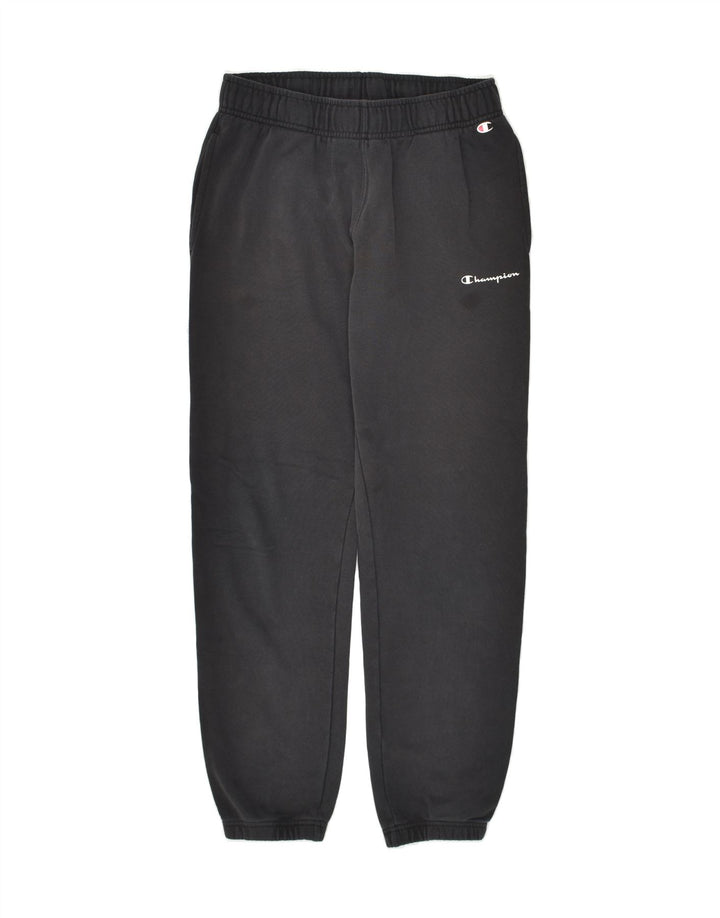 CHAMPION Mens Tracksuit Trousers Joggers Small Black Cotton | Vintage Champion | Thrift | Second-Hand Champion | Used Clothing | Messina Hembry 