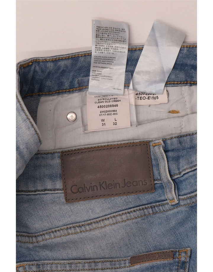 Мужские узкие джинсы Calvin Klein W31 L32, синий хлопок