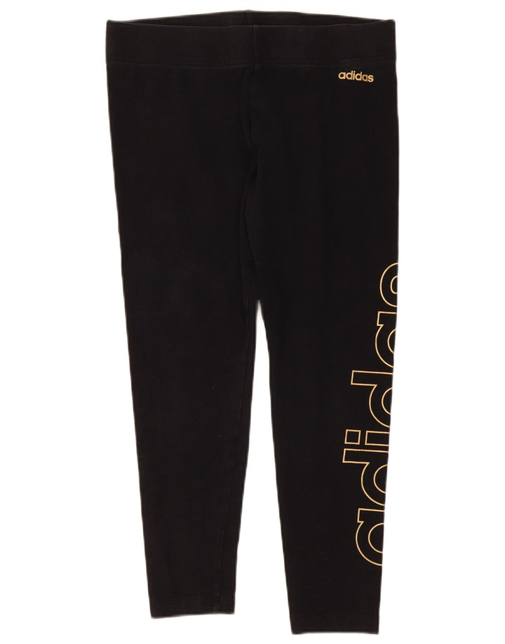 Женские леггинсы с рисунком Adidas UK 16/18, большие черные